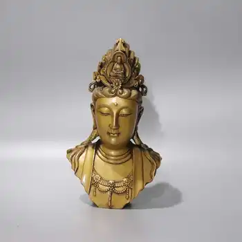 

There must be a safe and secure Buddha statue brass craft Guanyin head town house decoration AAAAAAA Free Shipping