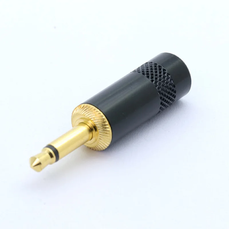 100pcs 3 5mm Jack Audio Gold Plated headphone mono plug 3 5 RCA Connectors plug jack Stereo Headset Logo customized available