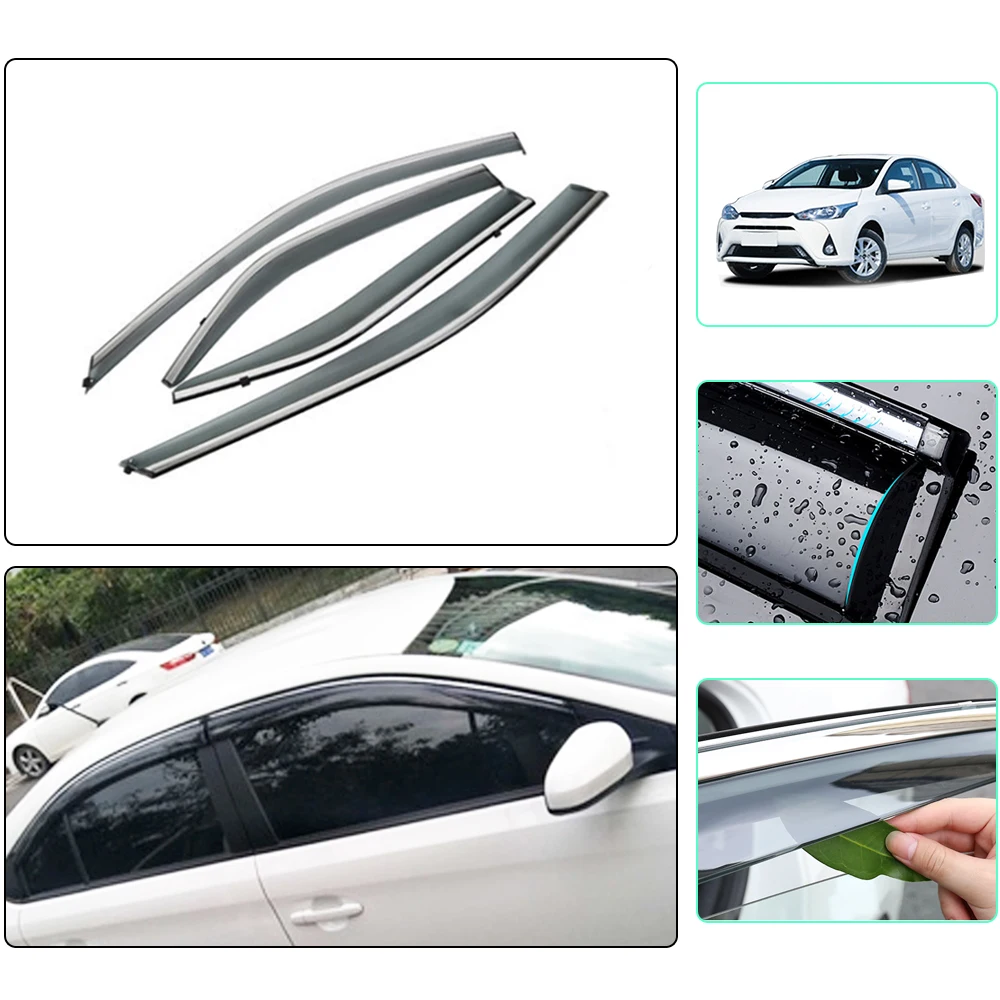 Оконный козырек дымовые автомобильные оконные козырьки для TOYOTA YARIS L sedan- Автомобильный солнцезащитный дождевик ветровые дефлекторы