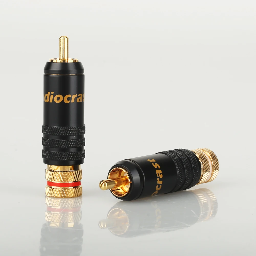 Audiocrast 50 шт. R008 24k позолоченный разъем RCA аудио динамик разъем|Коннекторы и разъёмы|