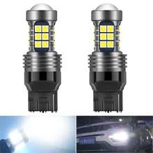 2X 7440 T20 LED błąd Canbus bezpłatne światła do jazdy dziennej lampa DRL dla VW Volkswagen Passat B6 B5 B7 Scirocco Golf 5 4 mk7 t5 Polo