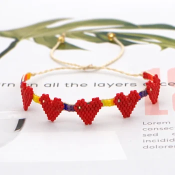 

Go2boho 2020 Miyuki Bracelets Boho Love Heart Pulseras Friends Jewelry Handmade Bracelet For Women Gift Jewellery Dropshipping