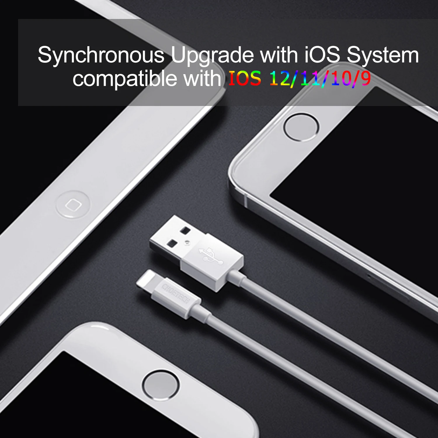 CHOETECH USB кабель для iPhone 11 11 Pro Max Xs Xr X 8 7 ipad 0,6 A кабель для быстрой зарядки 1,2 м 1,8 м кабель для зарядки iPhone