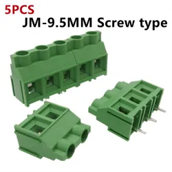 5PCS JM950-2p/3p Can Be Spliced 9.5mm Green Terminal Block High Current 30A In-Line Welding Plate Screw KF950