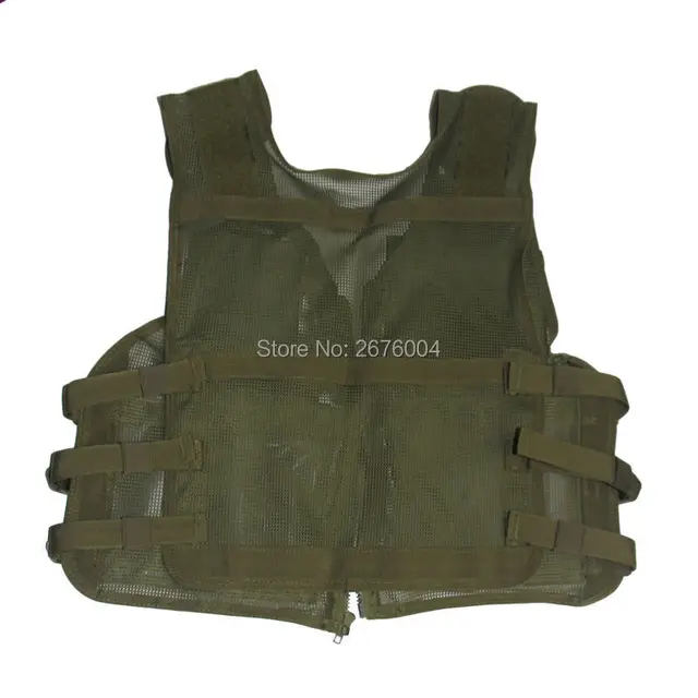 Gilet Tattico Militare In Poliestere - Giubbotto Airsoft E Da Caccia Regolabile S-XXL - Foto 3