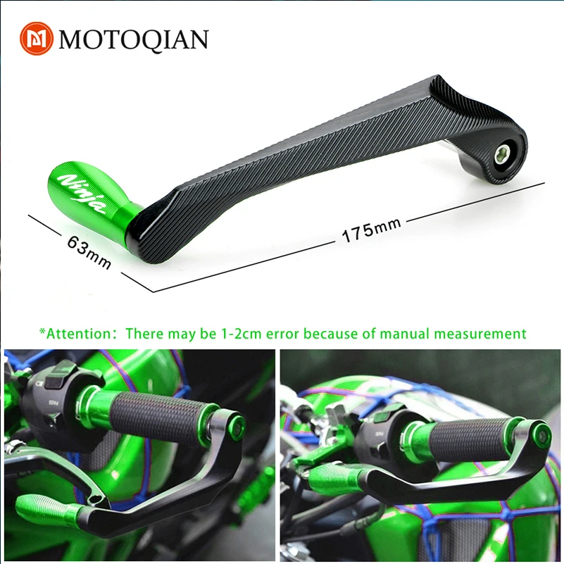 

For KAWASAKI NINJA 250 300 400 NINJA650R ZX-6R Handlebar Grips Guard Brake Clutch Levers Guard Protector Universal Motorcycle
