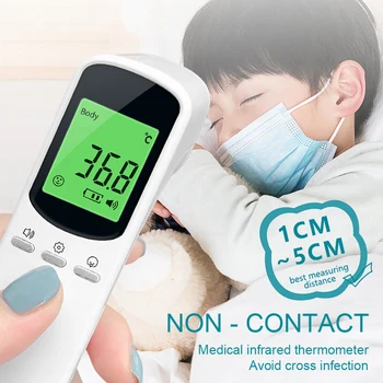 

HG01 Non-contact Temperature Measurement Device Baby/Adult Digital Termometer Instrument Infrared Forehead Body Thermometer Gun