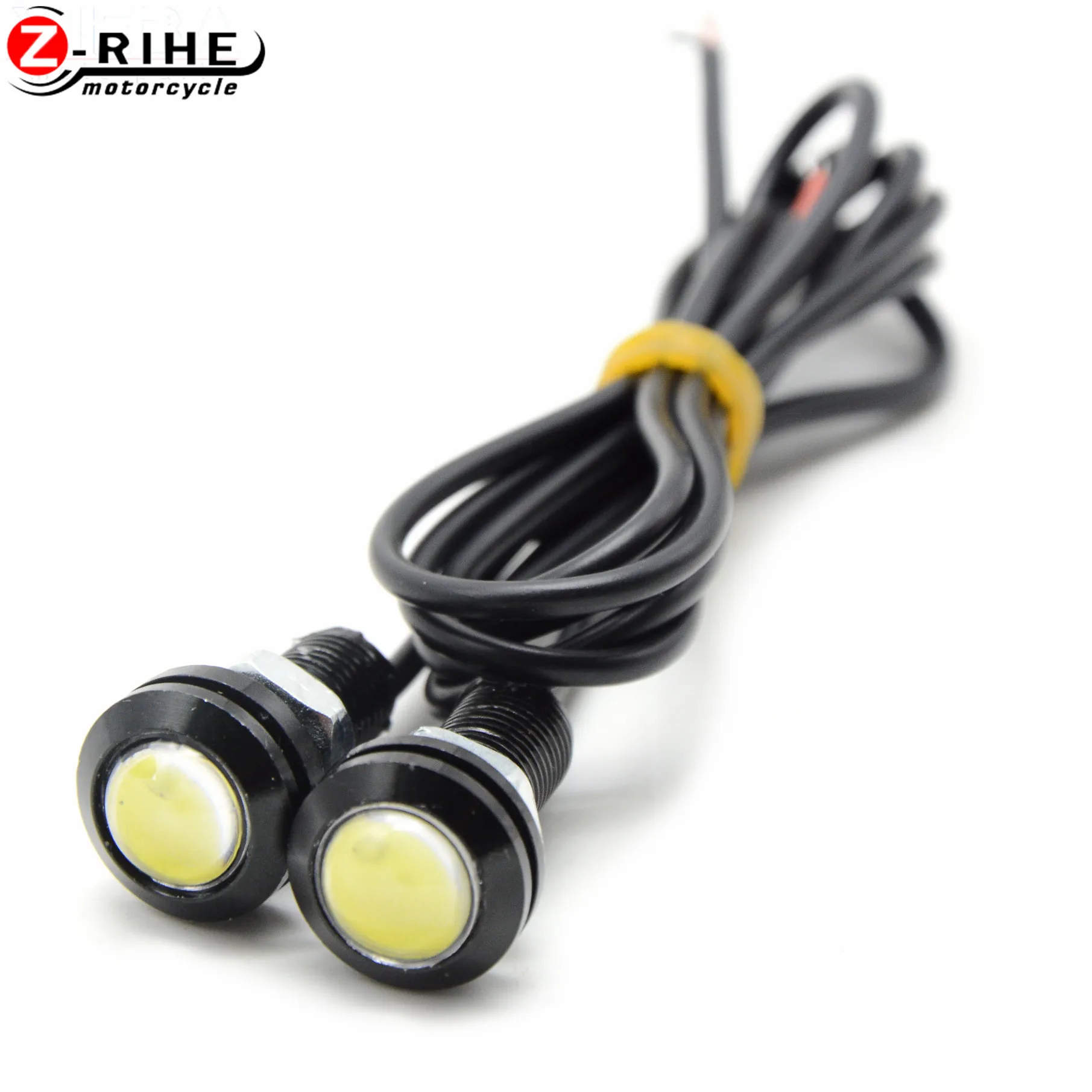 2 PCS 18MM Black Голени, для поездок на мотоцикле Ducati Diavel 1260 S- скремблер 1100 Орёл 18/Гавайская гитара 23 мм чип светодиодный туман светильник лампы обратный резервный Парковка сигнала - Цвет: 2 PCS 18MM Black