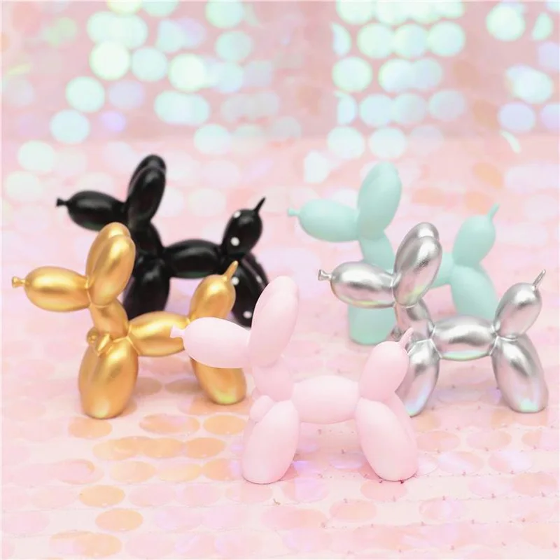 Sculpture Art living Figurine Balloon Dog Dessert Accessories Mat Animals modern Cake Statue Cute Party Shape Small