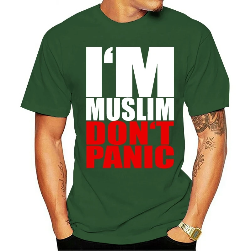 

2020 Leisure Fashion 100% cotton O-neck T-shirt eu sou muÃ§ulmano nÃ£o pÃ¢nico ii islam muÃ§ulmano s m l xl xxl xxxl nova
