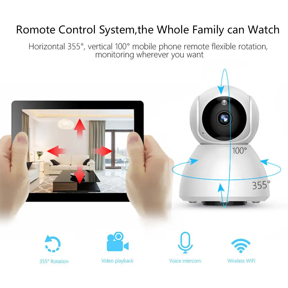 

HD Night Vision Home Remote Mini Camera 2020 WIFI HD Wireless IP Security Camera Audio Night Vision Webcam