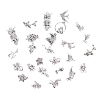 

Hot New Mix Charms 100pcs/lot Tibetan Silver Tone Animal Charm Pendants For Bracelet Necklace Jewelry Acc Diy Jewelry Making