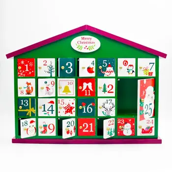 

Wooden Christmas Advent Countdown Calendar Box 24 Drawers Candy Gift Boxes Home Decoration 6XDD