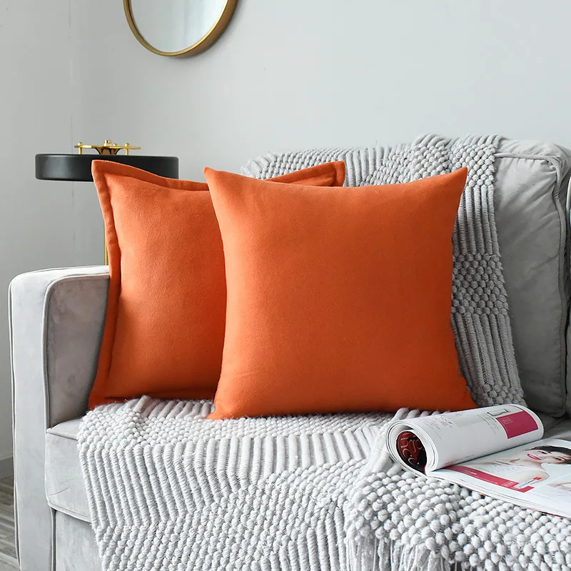 

Set Of 2 Antique Soild Color Woolen Pillowcase Mordern Nordic Pillow Cover Woolen Cushion Cover Home Decoration For Sofa