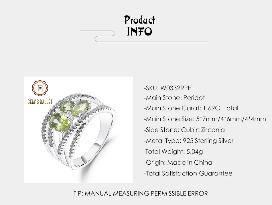 GEM'S BALLET, 1.69Ct, натуральный Перидот, крест-накрест, ПАВЕ, кольцо, 925 пробы, серебро, драгоценный камень, кольца на палец для женщин, хорошее ювелирное изделие