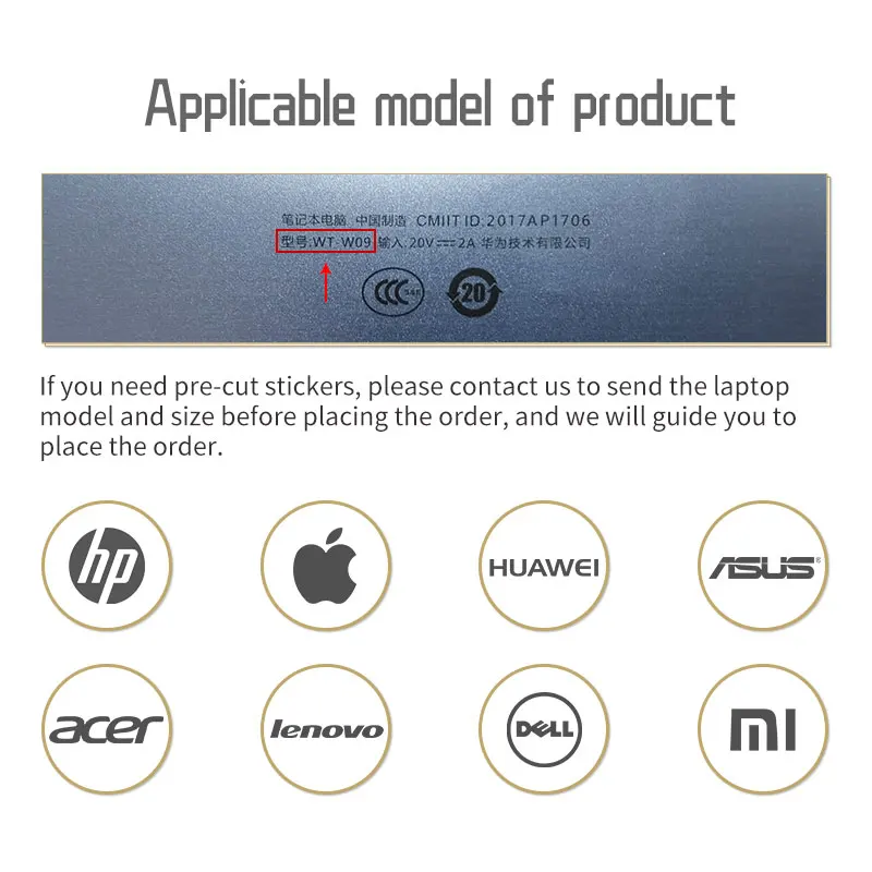 DIY Laptop Skins Stickers Notebook Vinyl Cover Sticker for Acer/Lenovo/HP/Macbook/Msi 11.6