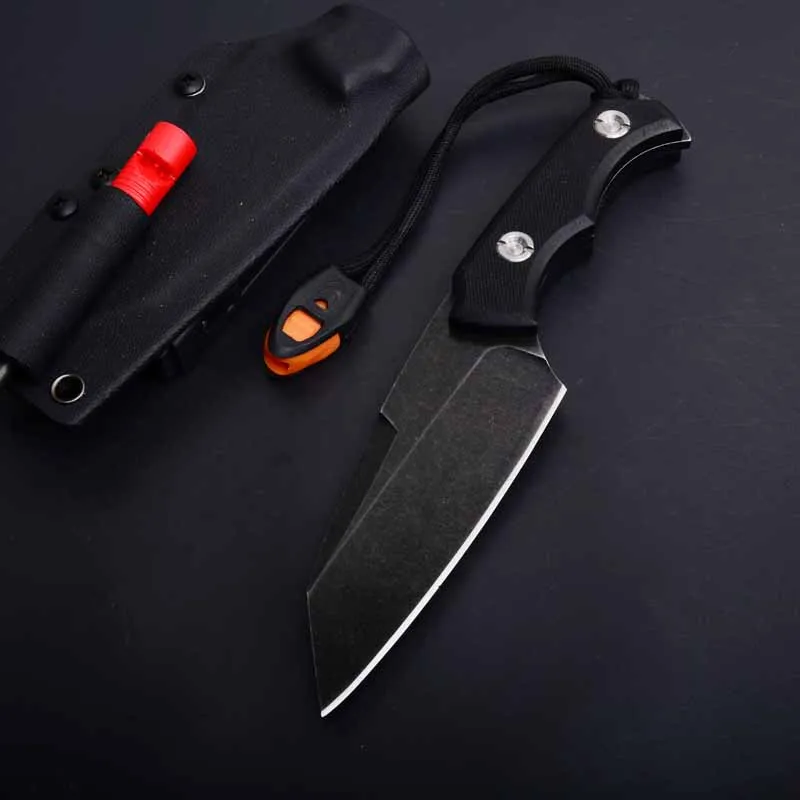 Mengoing тактический нож для выживания D2 стальное лезвие, G10 ручка Открытый самообороны Мультитул нож с пожарным стартером