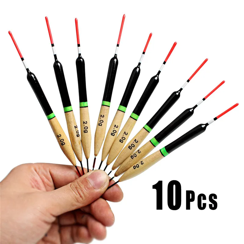 Sougayilang 10pcs/set High Quality Fishing Floats Long Tail Fishing Bobber Buoy Carp Float Fishing Tackle Fishing Float - Цвет: Черный
