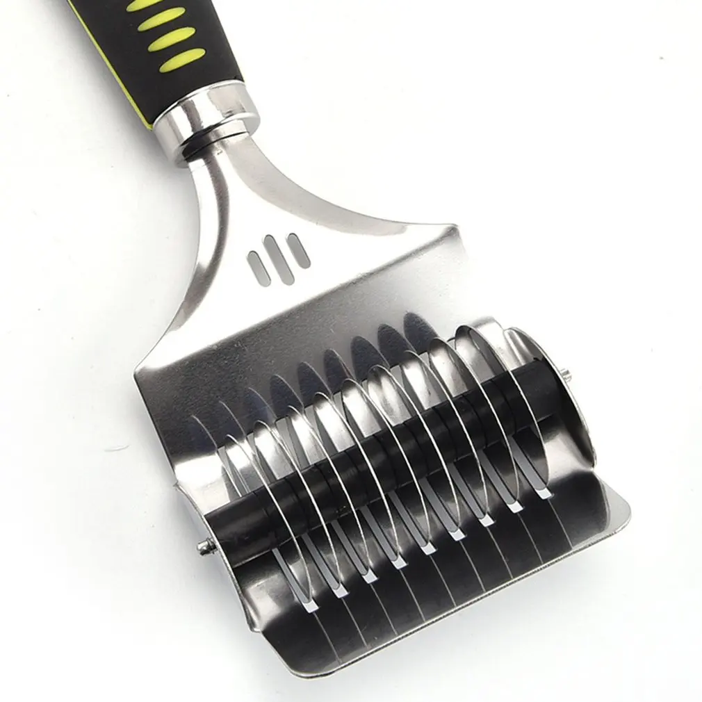 Noodle Cutter Roller Non-slip Comfort Handle Stainless Steel Pasta Spaghetti Maker Noodle Lattice Roller Dough Cutter