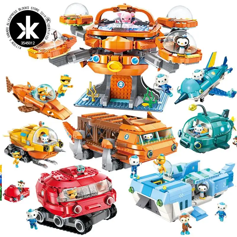 Legoing City Ocean Adventure Animation Movie Compatible Legoings The Octonauts Figure Building Blocks Kids Toys For Children kid