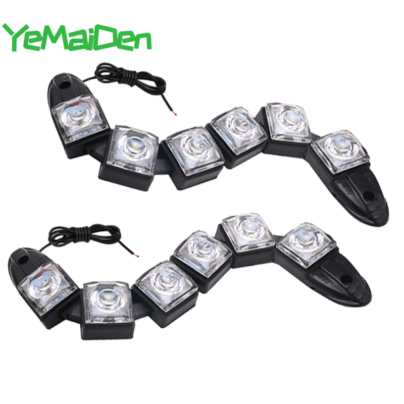 

1 pieces External Styling LED Day Light Stretched Flexible Fog LED Bulb 12V White 7500K Super Bright White Waterproof 6LED's