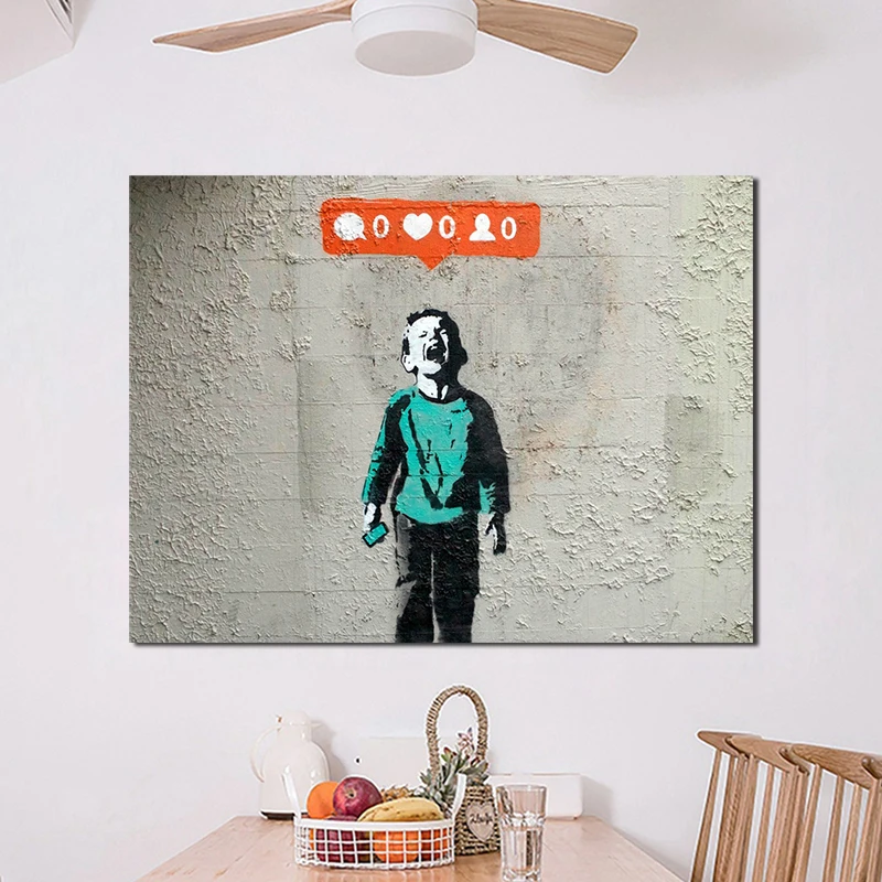 Никто не любит меня уличные граффити живопись холст печати Спальня домашний