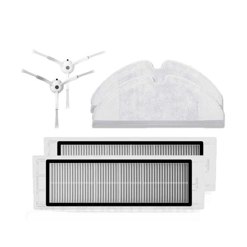 

6Pcs/set Side Brush with HEPA Filter and Cleaning Mop Kits Vacuum Cleaner Accessory for xiaomi Roborock S50 S51 S55 Replacement