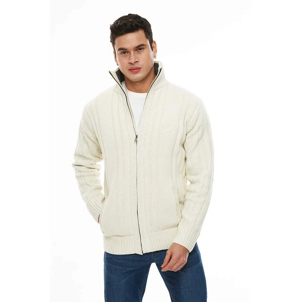 

2019 Winter MEN'S Knitwear Men's Europe And America Large Size Fashion Autumn Solid Color MEN'S Sweater Knitted Cardigan