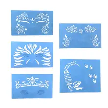 5 шт. трафареты для картин полые шаблоны для рисования DIY боди-арт формы татуировки принадлежности для женщин(FA30+ FA32+ FA33+ FA34+ FA35