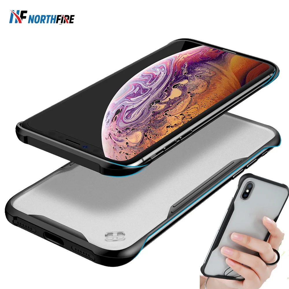 

Frameless Slim Matte Phone Case For iPhone X/Xs Max XR Anti Fingerprint Cases Clear Thin PC + TPU Back Cover Coque 6/6S/7/8 Plus