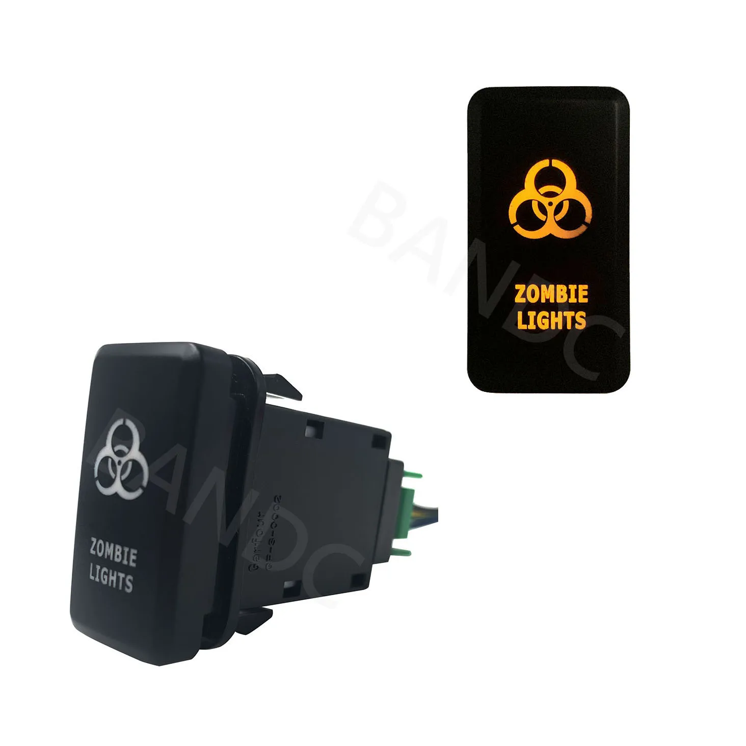 Led Arancione, Luci Zombie On Off Spst Push Switch Per Toyota Fj Cruiser 2010, Accessorio Auto Toyota, 3Amp 12V, Connettore Cablaggio