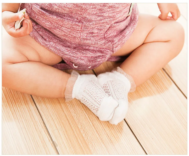 17 стиль детские носки летние тонкие секции чесаный хлопок сетки хлопкового трикотажа для малышей кружевные Детские No-show носки