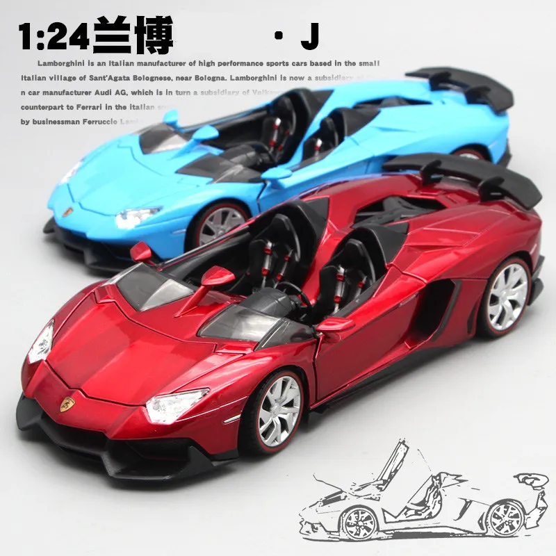 

Gift Box Rambo Alloy Convertible Sports Car Toy Car Door Opening Jiaye 1: 24 Furnishings Model Car Model