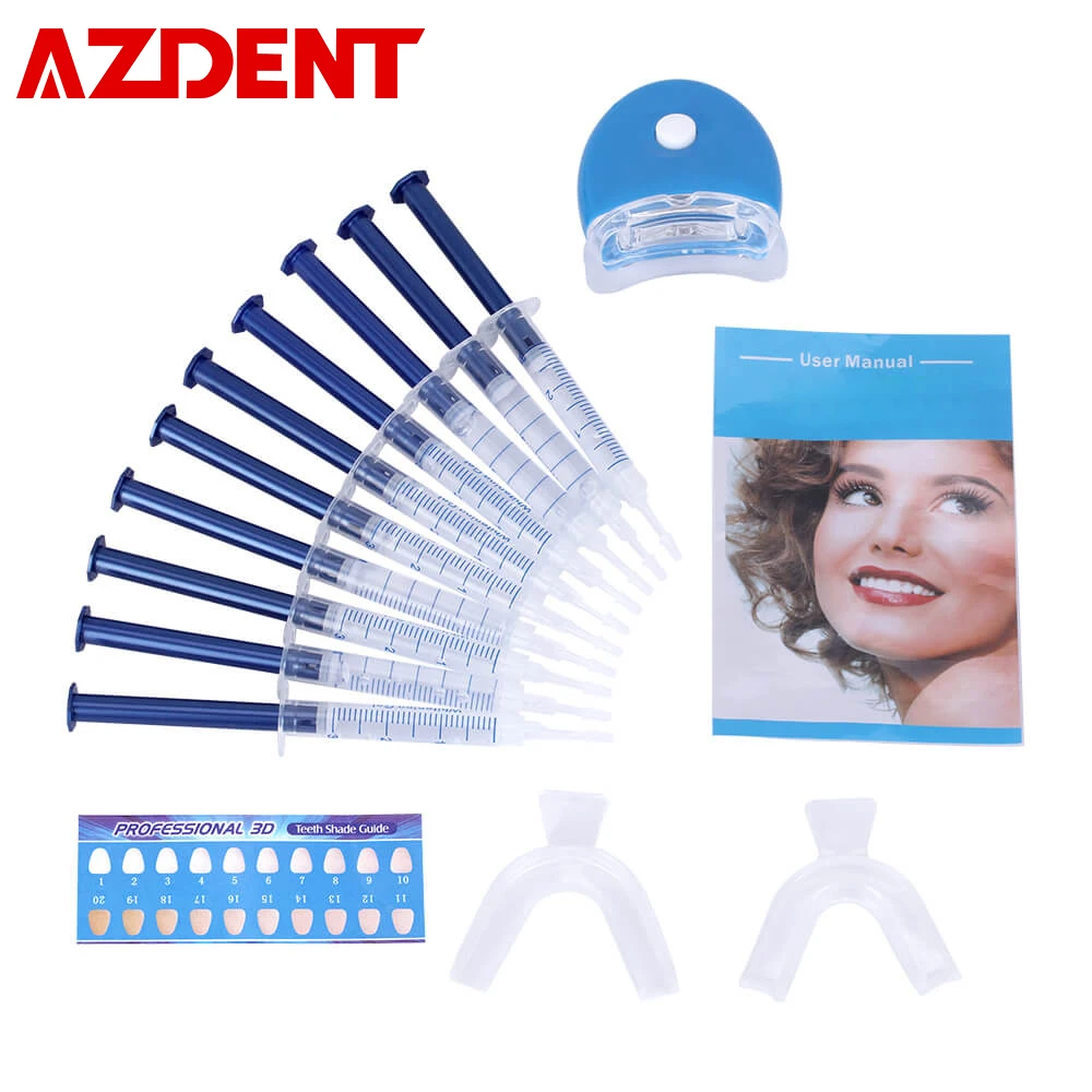 Professional Teeth Whitening Kit Oral Hygiene Dental Tooth Whitener Bleaching Gel Carbamide Peroxide Cold Light | Красота и здоровье