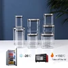 Sealed Glass Jars With Lids For Coffee Storage Can Square Candy Biscuits Pot Kitchen Glass Mason Jar Food Container Bulk Cereals 4
