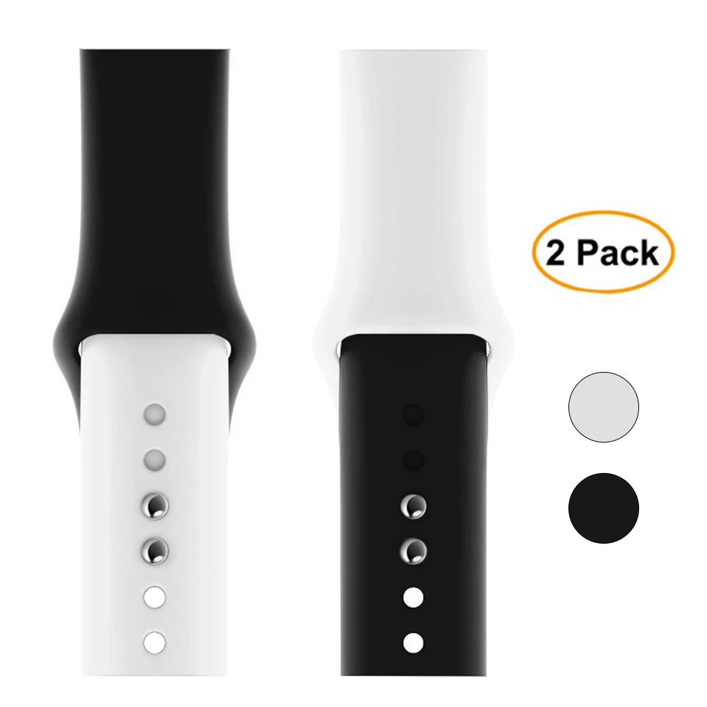 Package 1 Спортивный силиконовый ремешок для apple Watch 38 мм 42 мм 44 мм 40 мм pulseira apple iwatch аксессуары для браслетов серии 5 4 3 2 1 - Цвет ремешка: Package 1