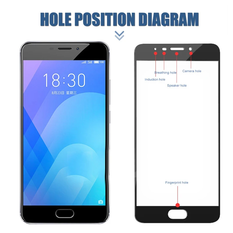 9D Полный Клей закаленное стекло для meizu m3 m5 m6 m8 note аксессуары для протектора экрана безопасность на meizu m5 meizu m6 не M 3 5 6 8 пленка