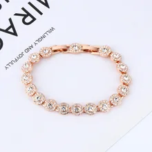 Высокое качество SWA стиль 1; 1 лучший материал, низкая ключ Великолепная модная женская с кристаллами Романтический женский браслет