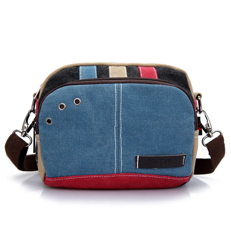 

Summer New Canvas Shoulder Cross-Body Square Sling Bag Sports and Leisure Storage Bag weekend bag retro