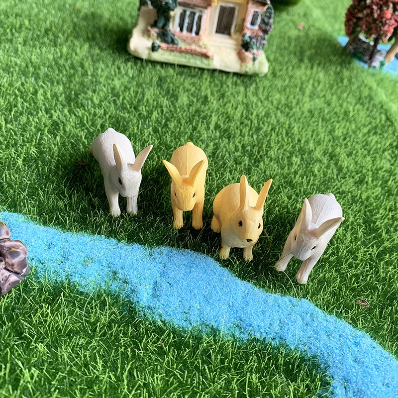 

Hot Selling Cute Rabbit Anime Rabbit Sit Rabbit DIY Assembly Decorations Micro Landscape Decoration