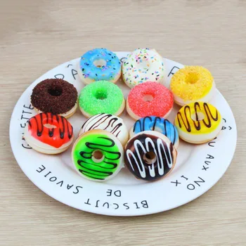

2pcs Cute Sweet donut Doughnut fridge message magnet souvenirs,Simulation Food Magnet For Kids Message Holder decoration