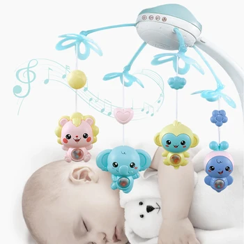 

Baby Crib Mobile Bed Bell Bluetooth Control Projection Music Ring 3in1 Dream Newborn Sleeping Night Light Cartoon Rattle Toy New