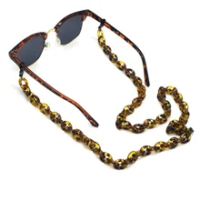 

Resin Acrylic Plastic Acetate Leopard Print Glasses Strap Chain Rope Neck Sunglasses Lanyard