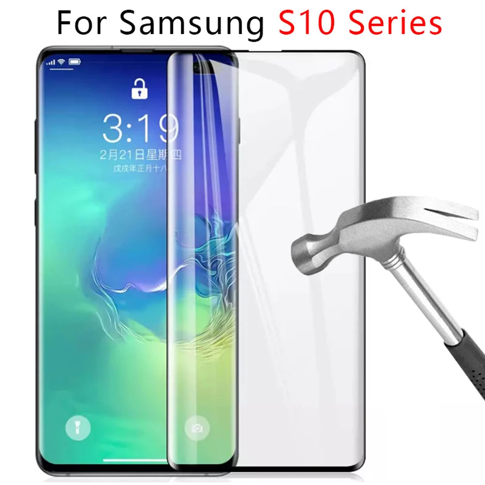 Закаленное стекло для samsung Galaxy S8 S9 S10e S10 plus полное покрытие S7 edge на защитная пленка