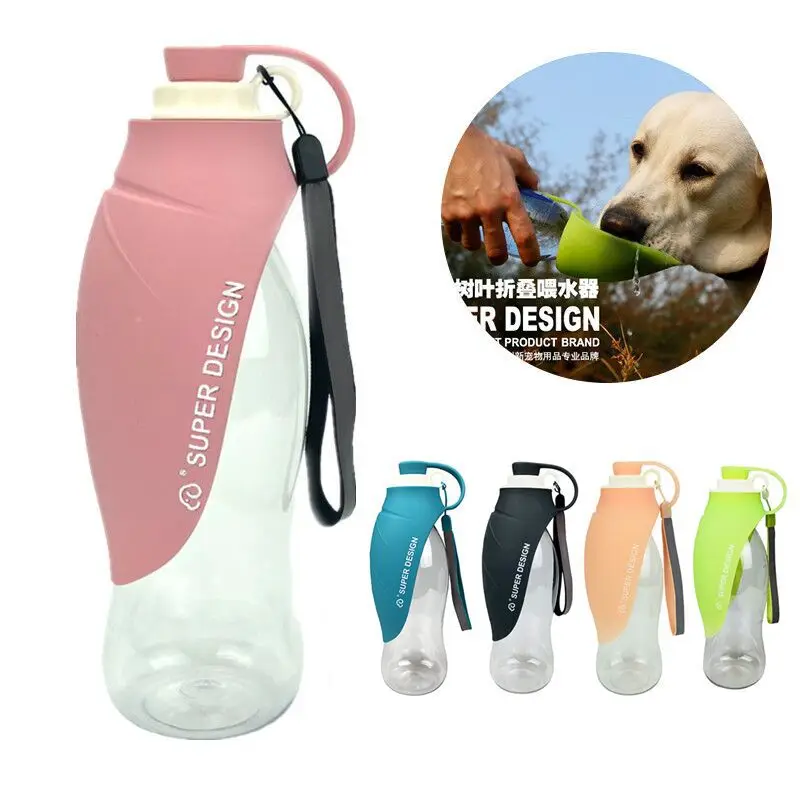 Pet бутылка для воды портативная силиконовая дорожная собачья миска чашка