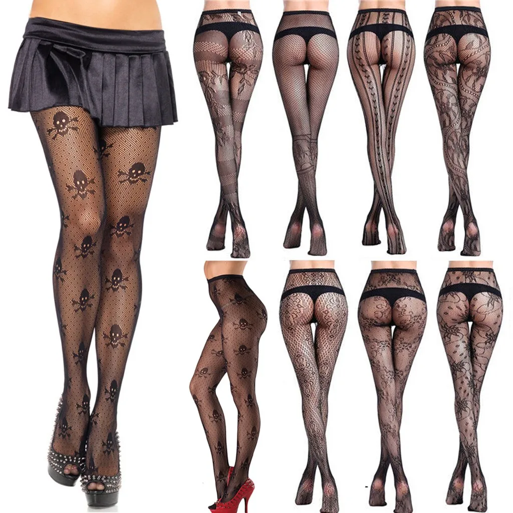 Новинка 2019 сексуальные женские ажурные черные кружевные цветочные колготки