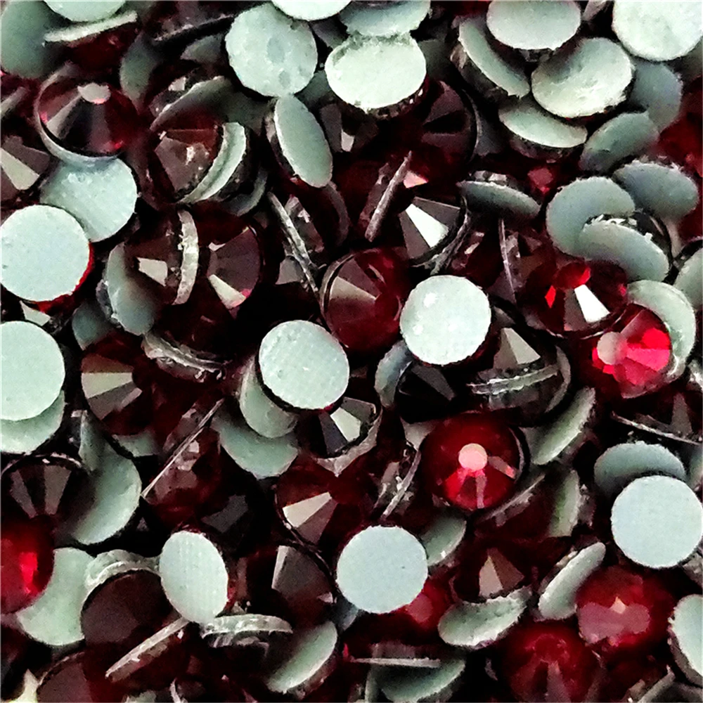 Light Siam HotFix Rhinestones ss6 ss10 ss16 ss20 ss30 Iron On Flatback Hot Fix Rhinestones For Luxury Dress AAAA+ hot fix rhinestones