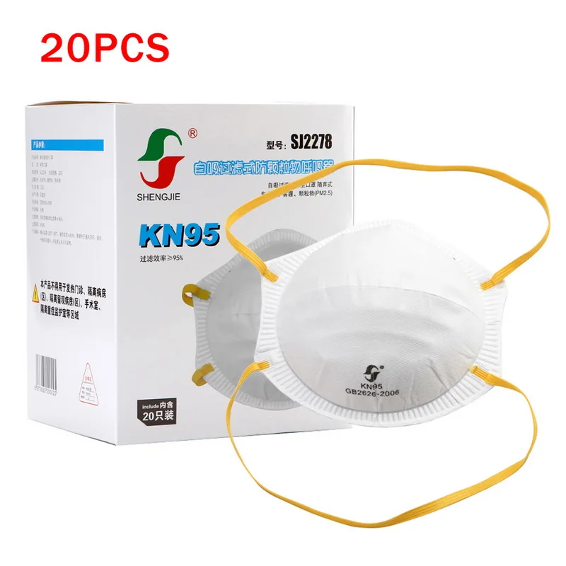 

1/10/20PCs KN95 Adult Vertical Folding Safety Dust Mask Respirator Mouth Mask Anti Virus Anti Flu PM2.5 Protective Mask