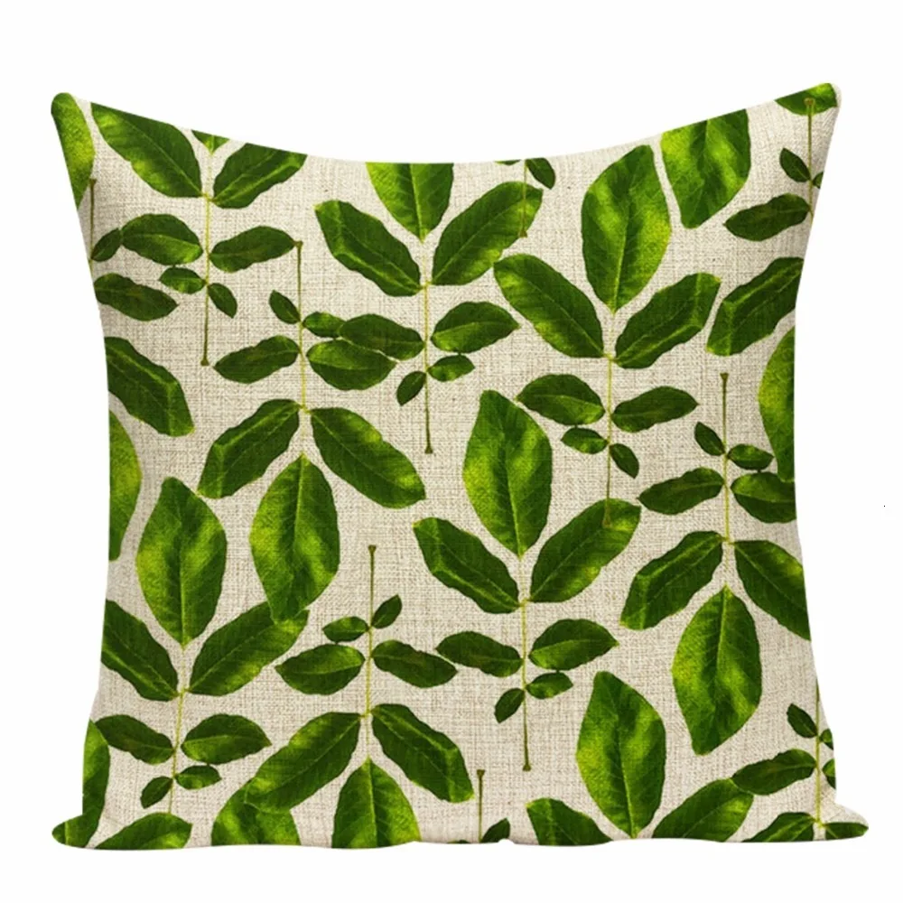 Plant Leaf Cushion Cover