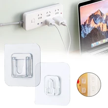 

10pcs Double Sided Adhesive Wall Utility Hooks Hanger Strong Transparent Suction Cup Sucker Wall Storage Holder for Kitchen